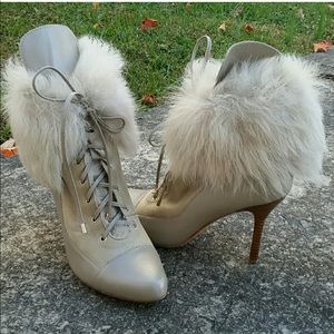 Ann Taylor Daniela Leather & Fur Booties - Make A Statement!